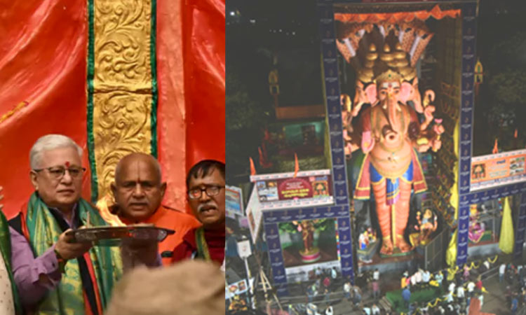 Telangana Governor Performs First Puja for Khairatabad Ganesh