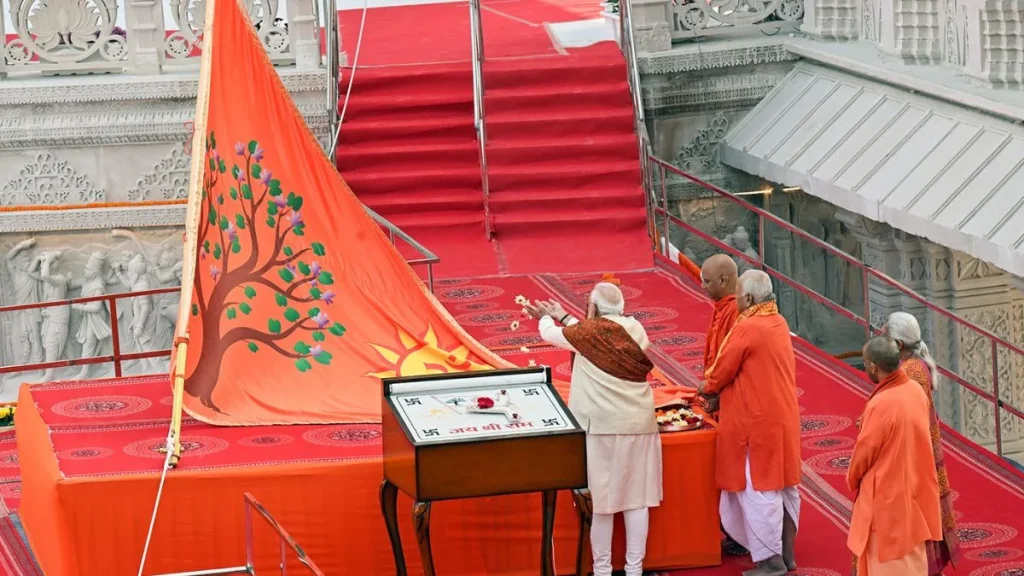 Ayodhya Glows with Devotion as PM Modi Leads Temple Flag Hoisting